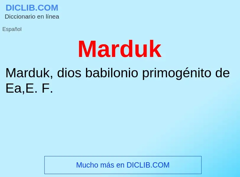 ¿Qué es Marduk? - significado y definición