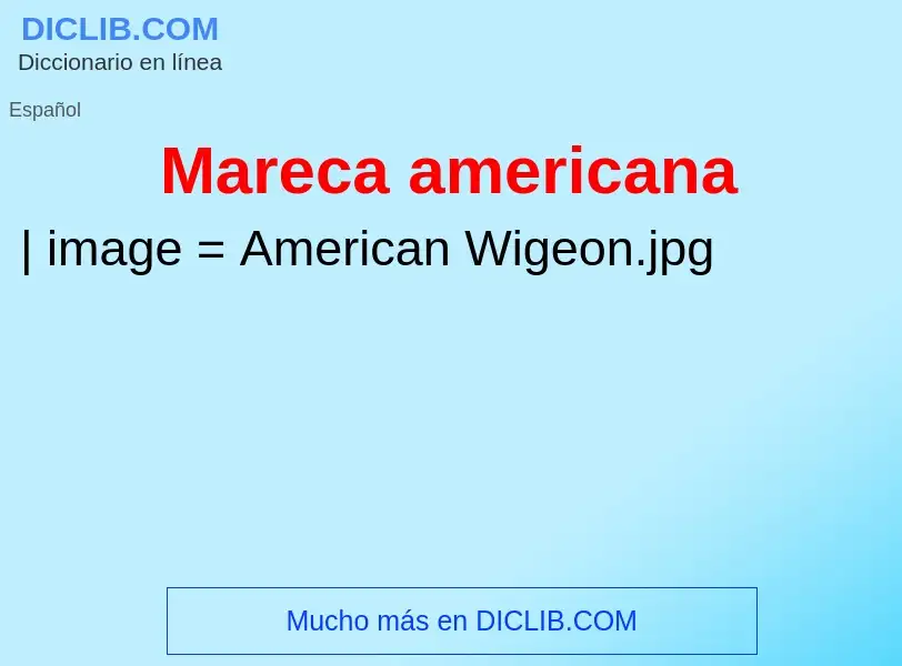 Что такое Mareca americana - определение