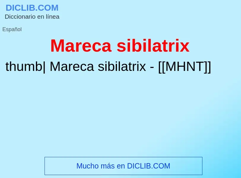 ¿Qué es Mareca sibilatrix? - significado y definición