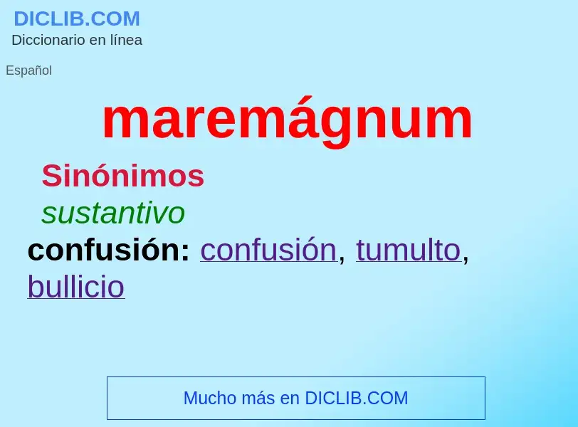 O que é maremágnum - definição, significado, conceito