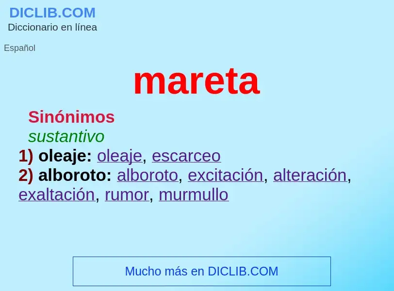 What is mareta - definition