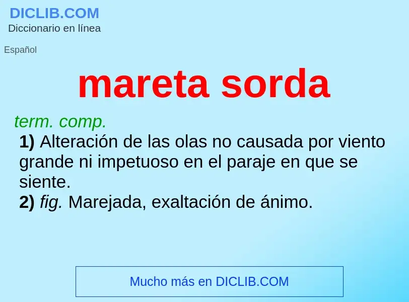 Wat is mareta sorda - definition