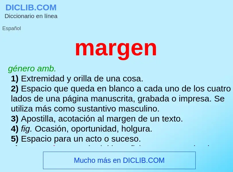 What is margen - definition