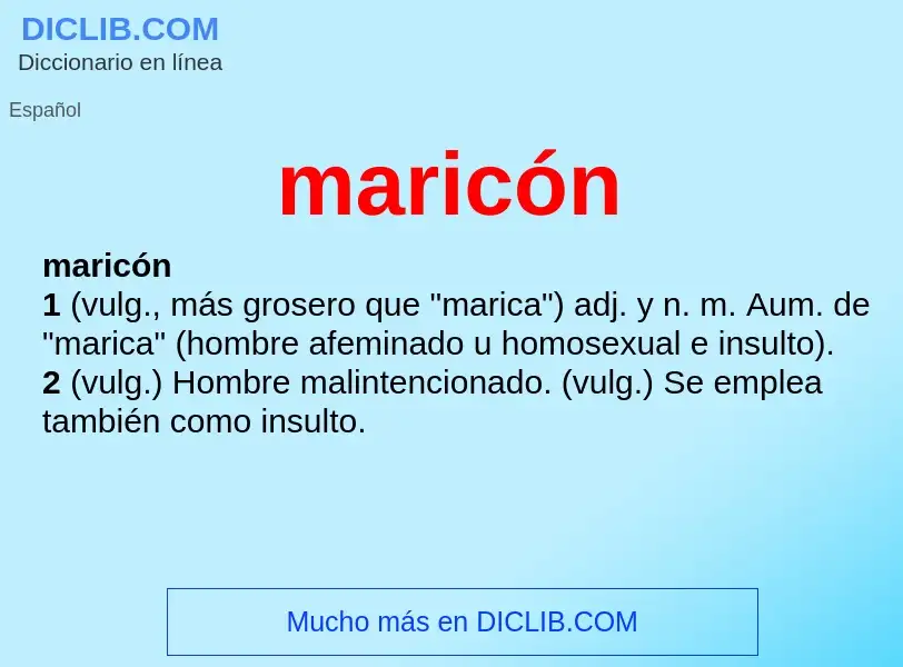 Что такое maricón - определение