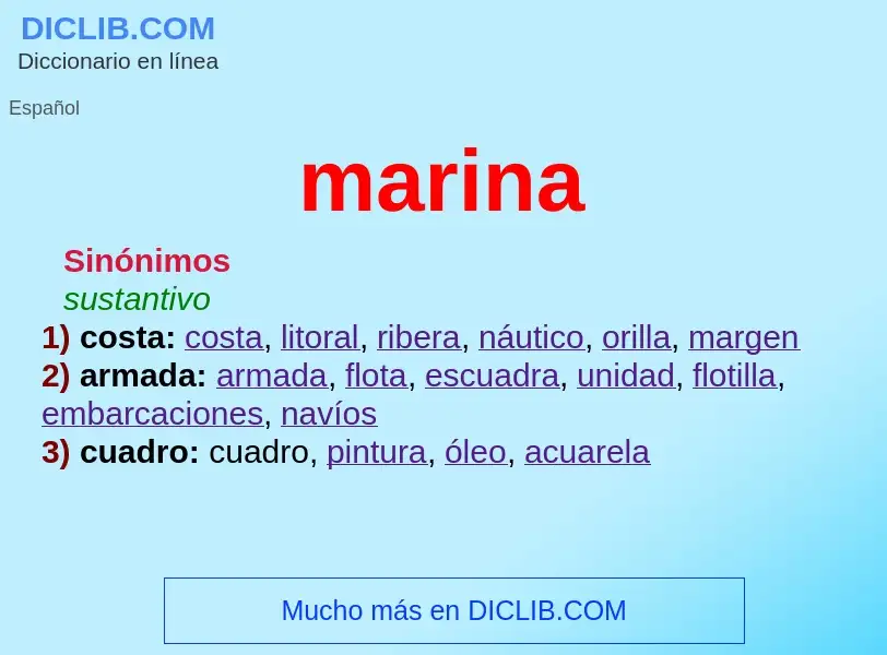 ¿Qué es marina? - significado y definición