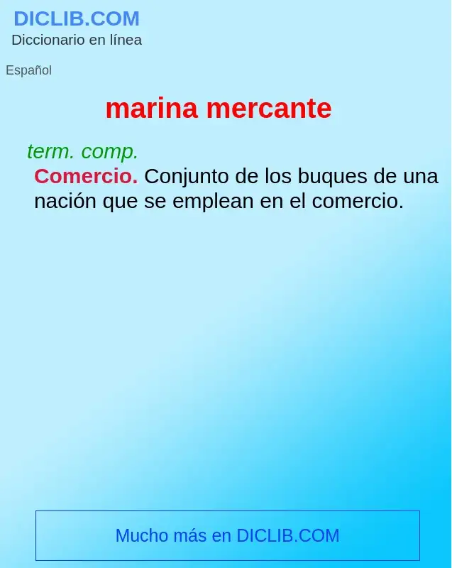 What is marina mercante - definition