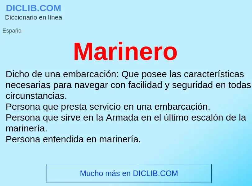 Was ist Marinero - Definition