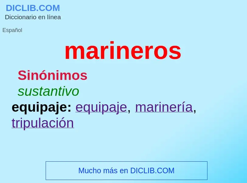 What is marineros - meaning and definition