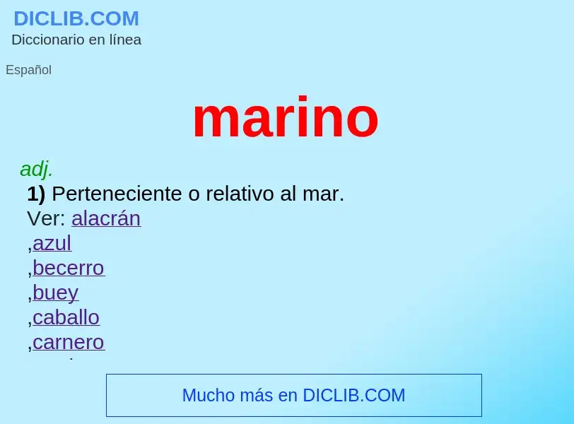 Che cos'è marino - definizione