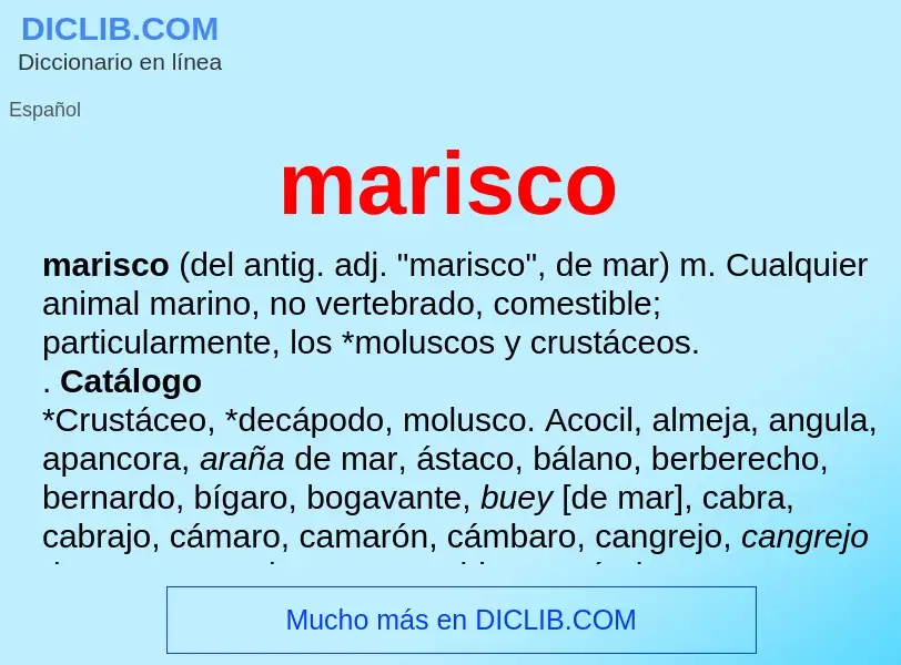 Was ist marisco - Definition