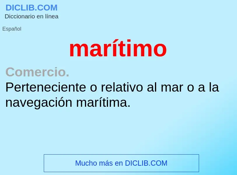 What is marítimo - definition