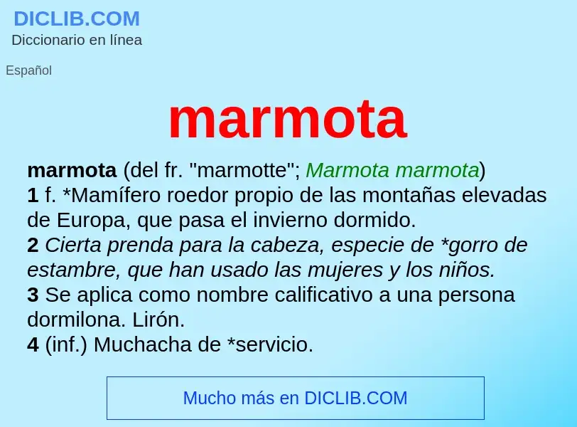 Wat is marmota - definition