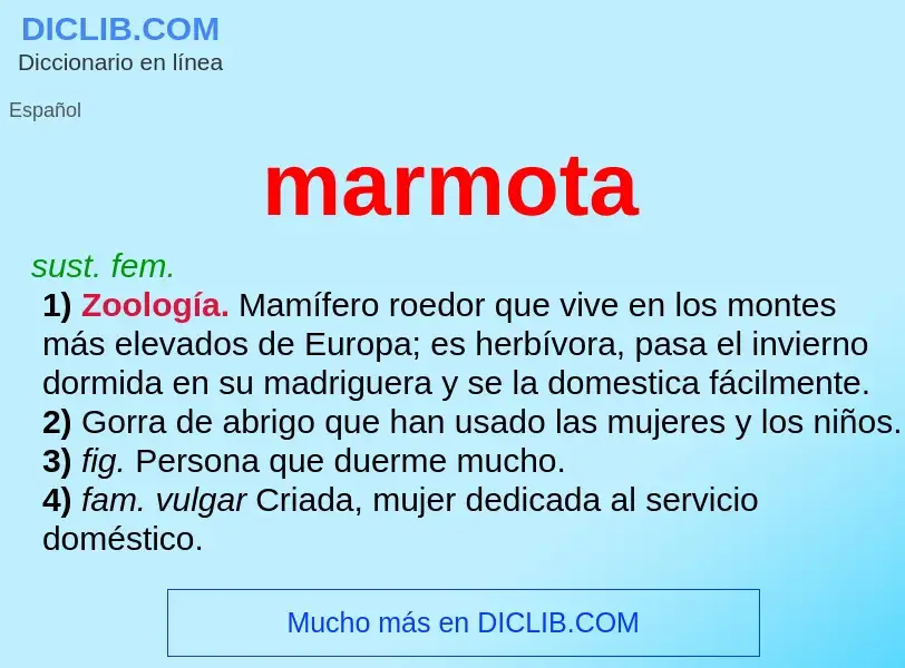 Wat is marmota - definition