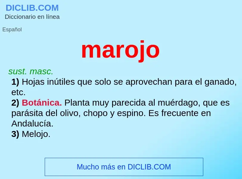 Wat is marojo - definition