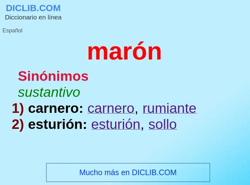 ¿Qué es marón? - significado y definición