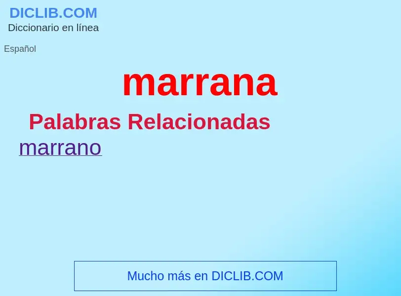 ¿Qué es marrana? - significado y definición