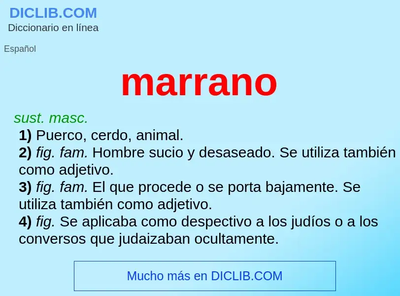 What is marrano - meaning and definition