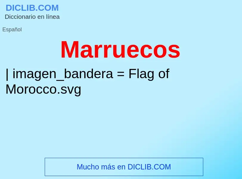 ¿Qué es Marruecos? - significado y definición