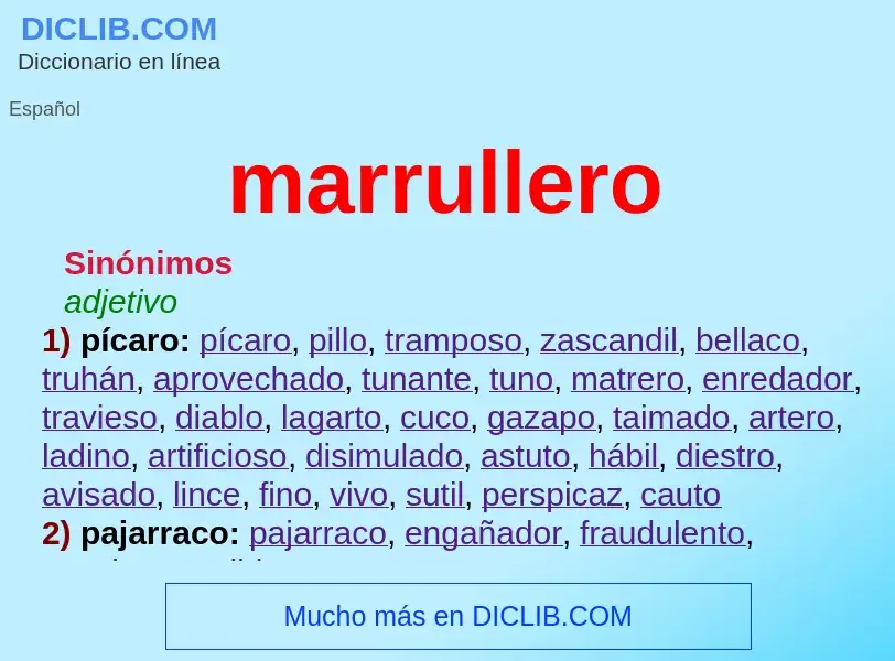 ¿Qué es marrullero? - significado y definición