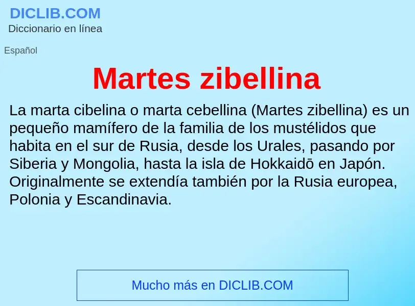 Что такое Martes zibellina - определение