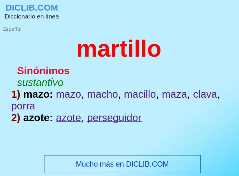 Was ist martillo - Definition