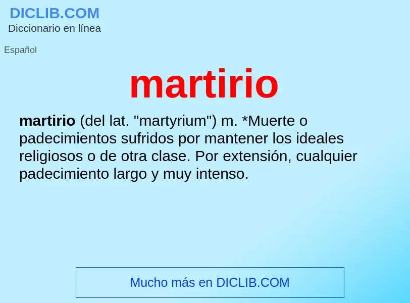 What is martirio - definition