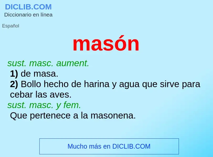 ¿Qué es masón? - significado y definición