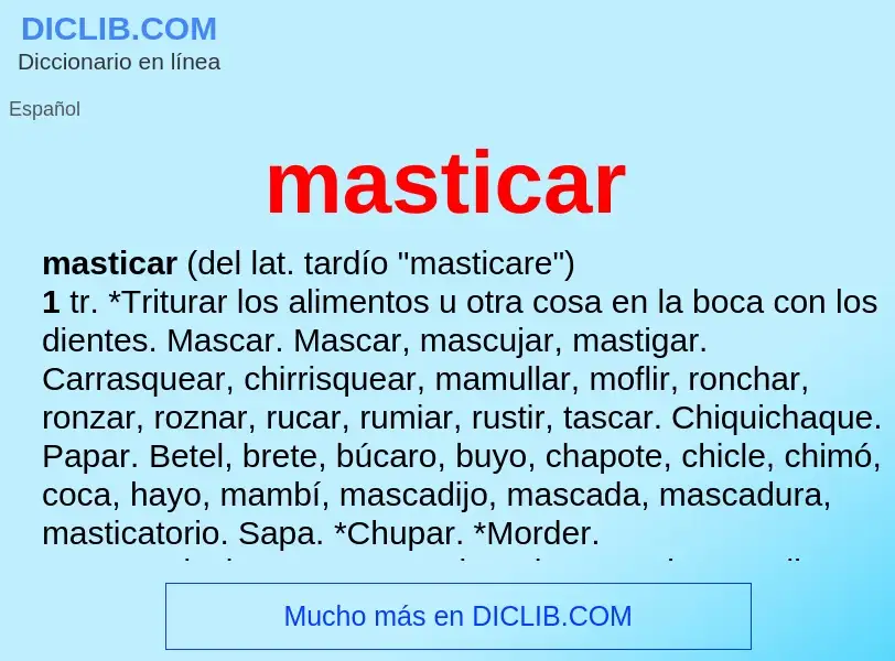 What is masticar - definition