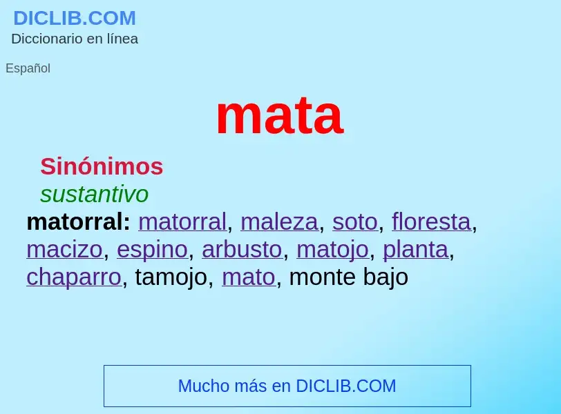 What is mata - definition