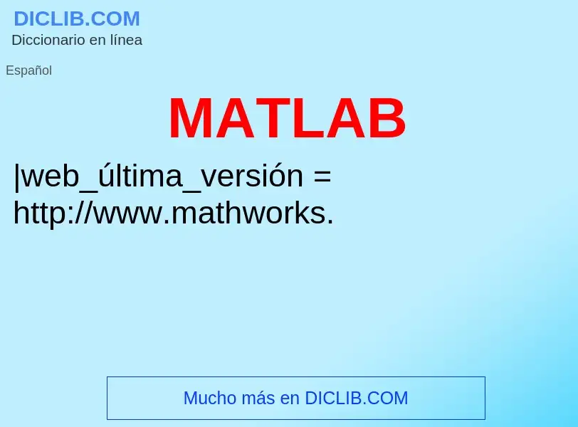 What is MATLAB - meaning and definition