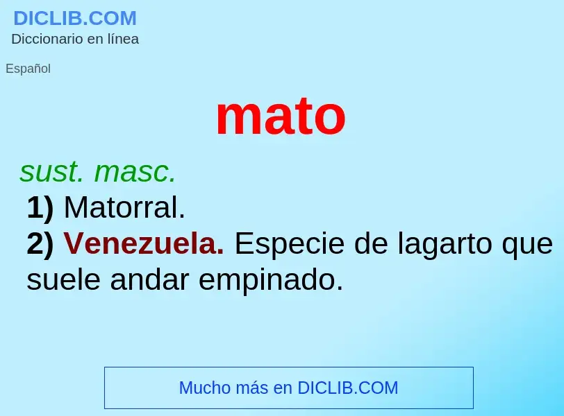 Wat is mato - definition