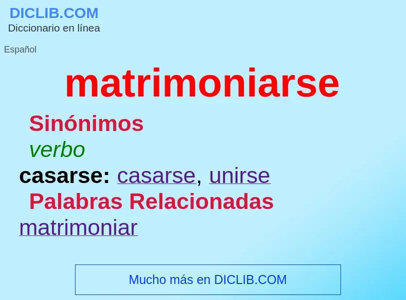 Wat is matrimoniarse - definition