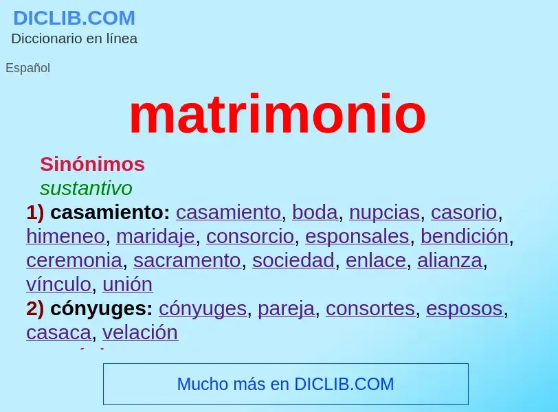 Wat is matrimonio - definition