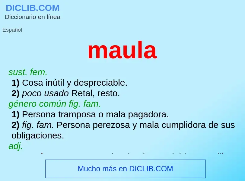 Was ist maula - Definition