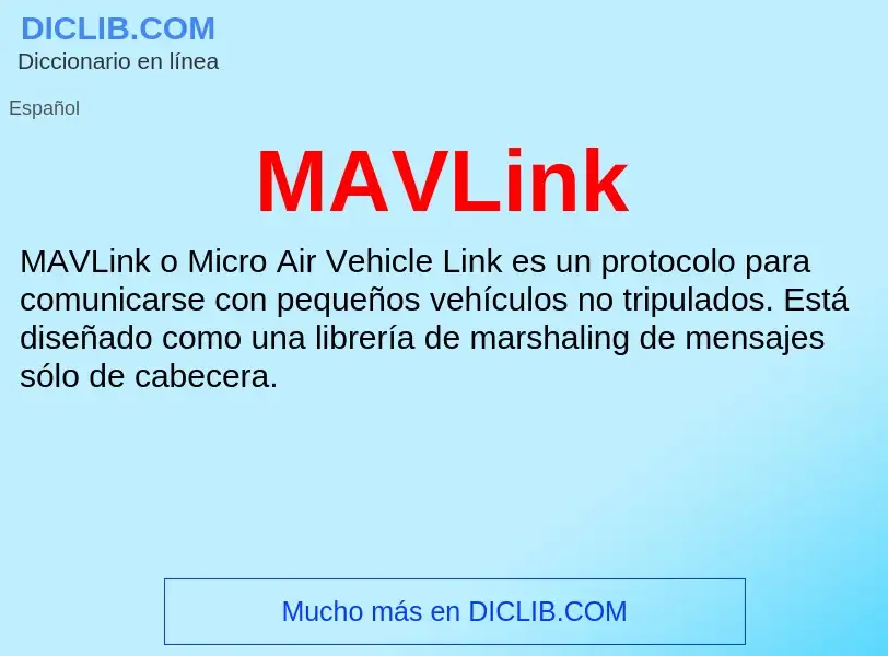 What is MAVLink - meaning and definition