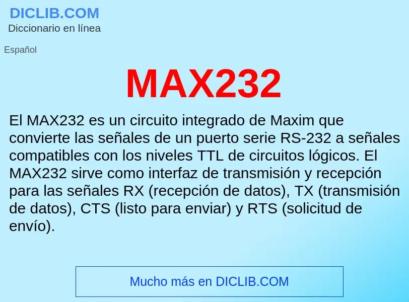 O que é MAX232 - definição, significado, conceito