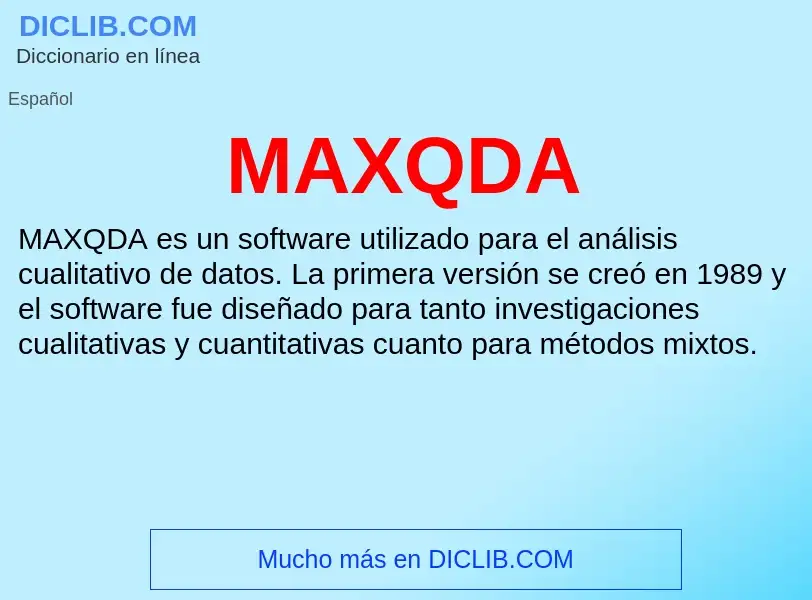 O que é MAXQDA - definição, significado, conceito