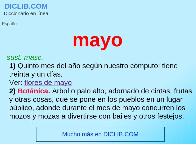 ¿Qué es mayo? - significado y definición