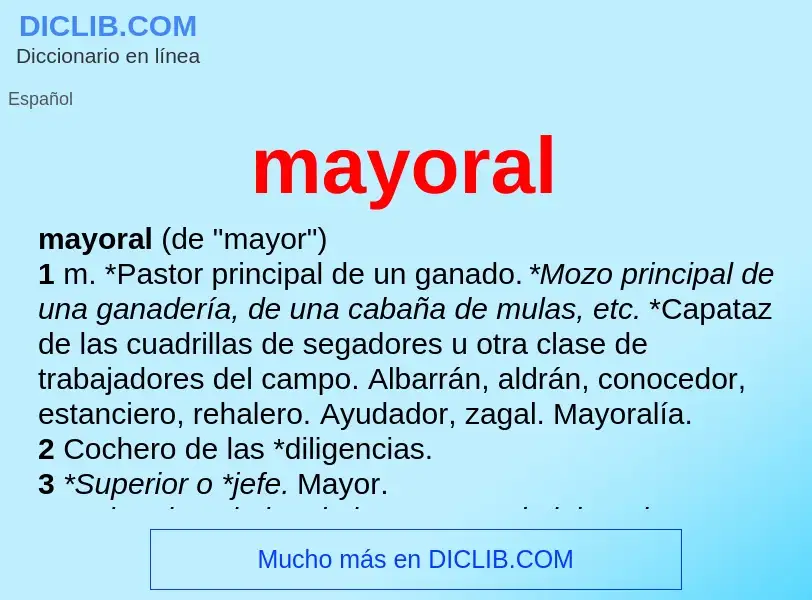 Wat is mayoral - definition