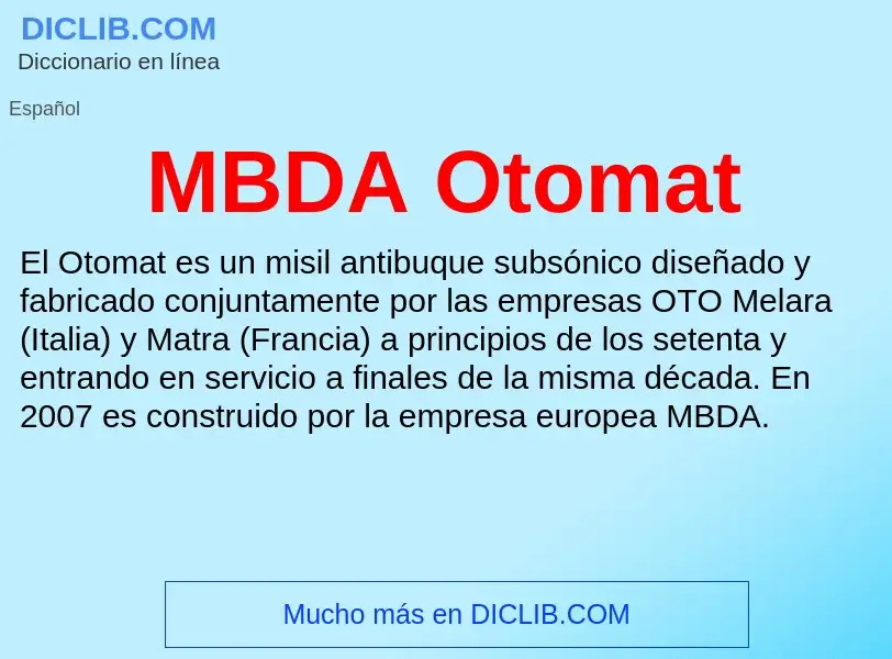 O que é MBDA Otomat - definição, significado, conceito