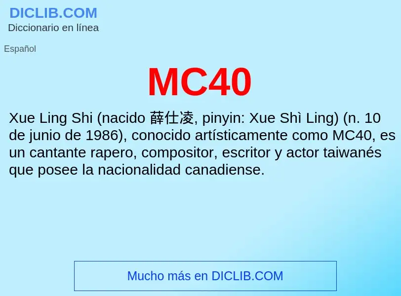 Wat is MC40 - definition