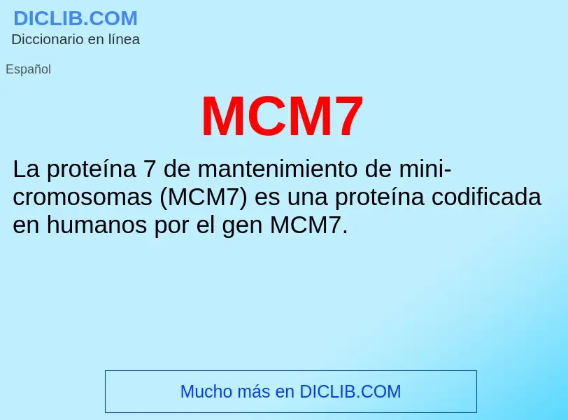 Wat is MCM7 - definition