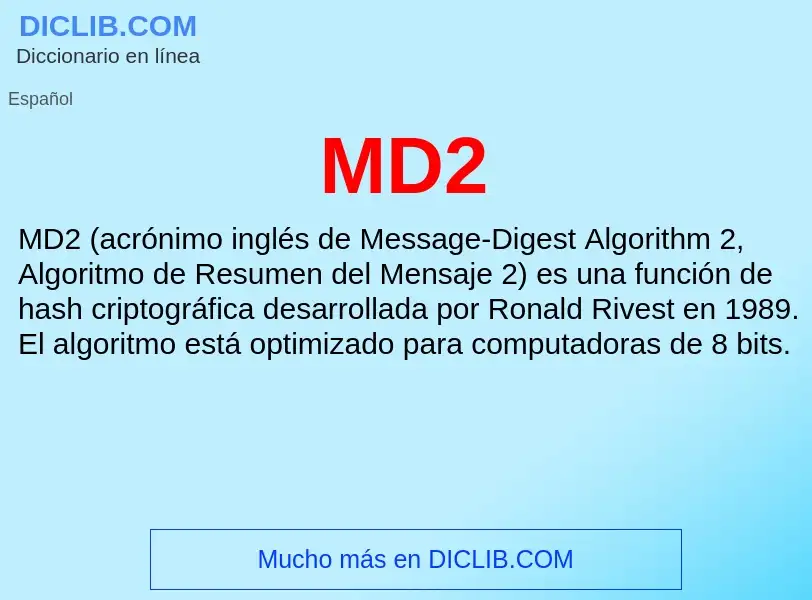 What is MD2 - meaning and definition