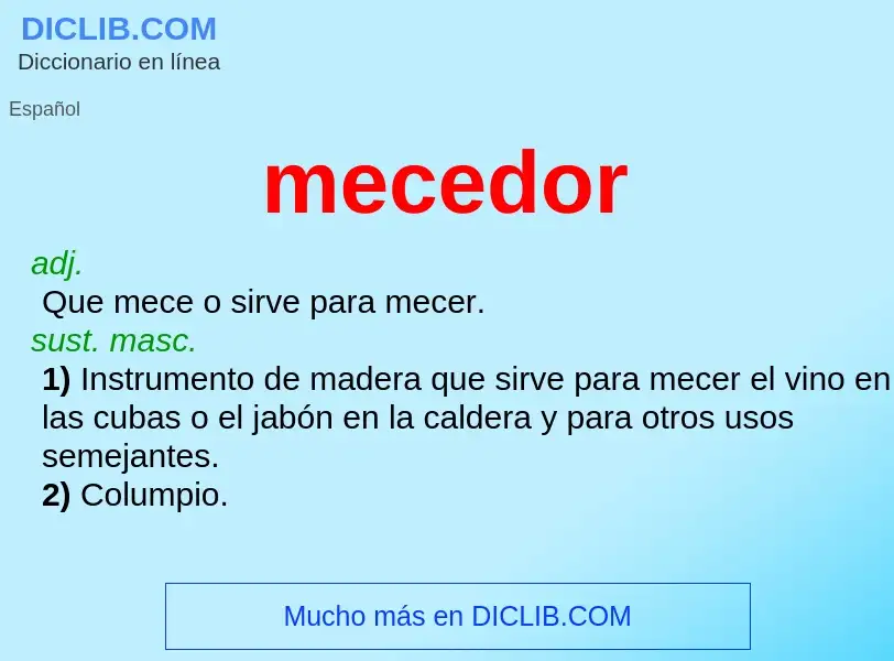 O que é mecedor - definição, significado, conceito