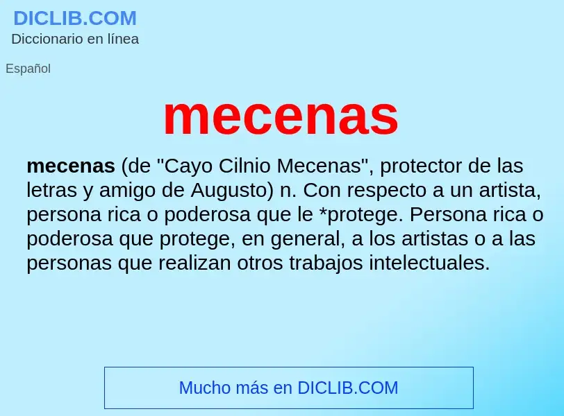 What is mecenas - meaning and definition