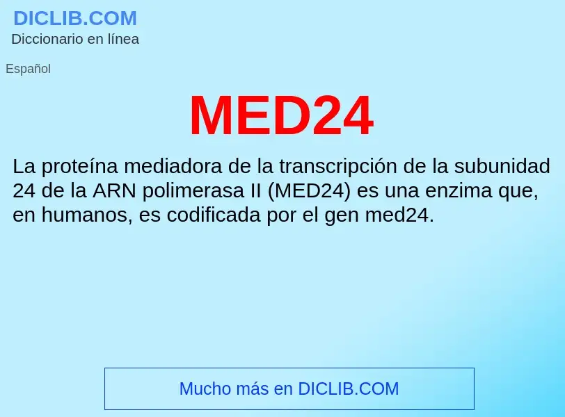 Wat is MED24 - definition