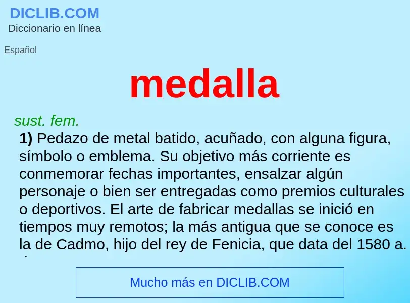 O que é medalla - definição, significado, conceito