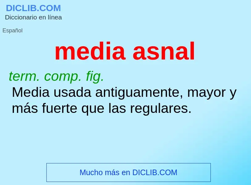 ¿Qué es media asnal? - significado y definición