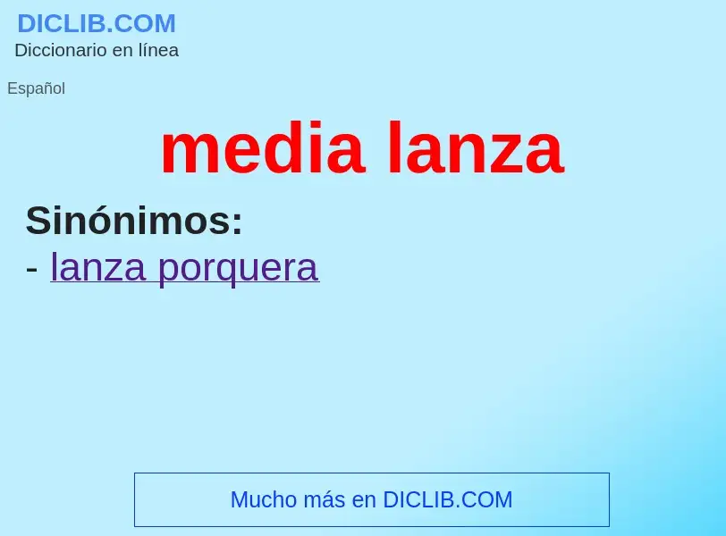 What is media lanza - definition