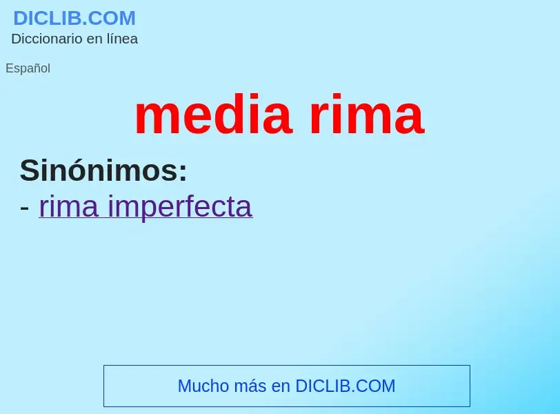 What is media rima - definition